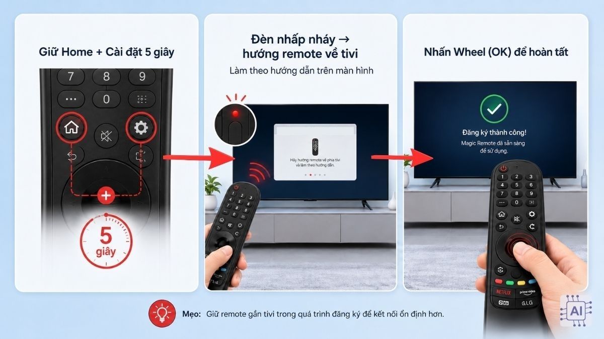 Các bước thực hiện với TV LG đời cũ