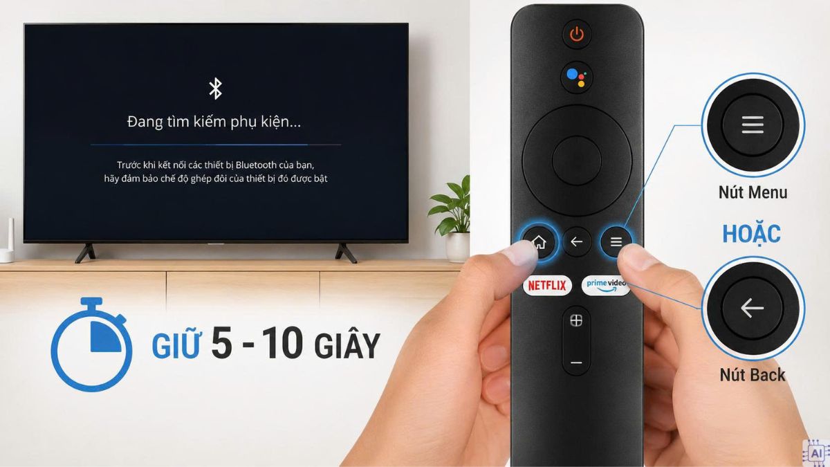 Nhấn giữ đồng thời hai nút Home + Menu hoặc Home + Back