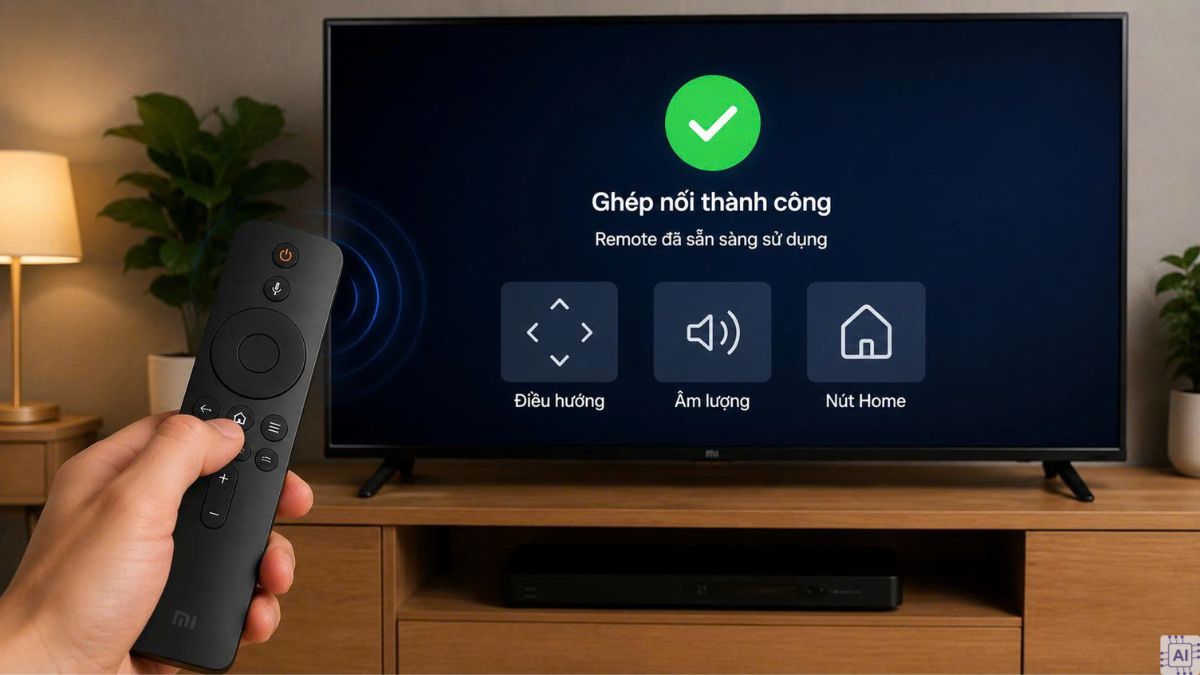 Màn hình hiển thị thông báo ghép nối thành công