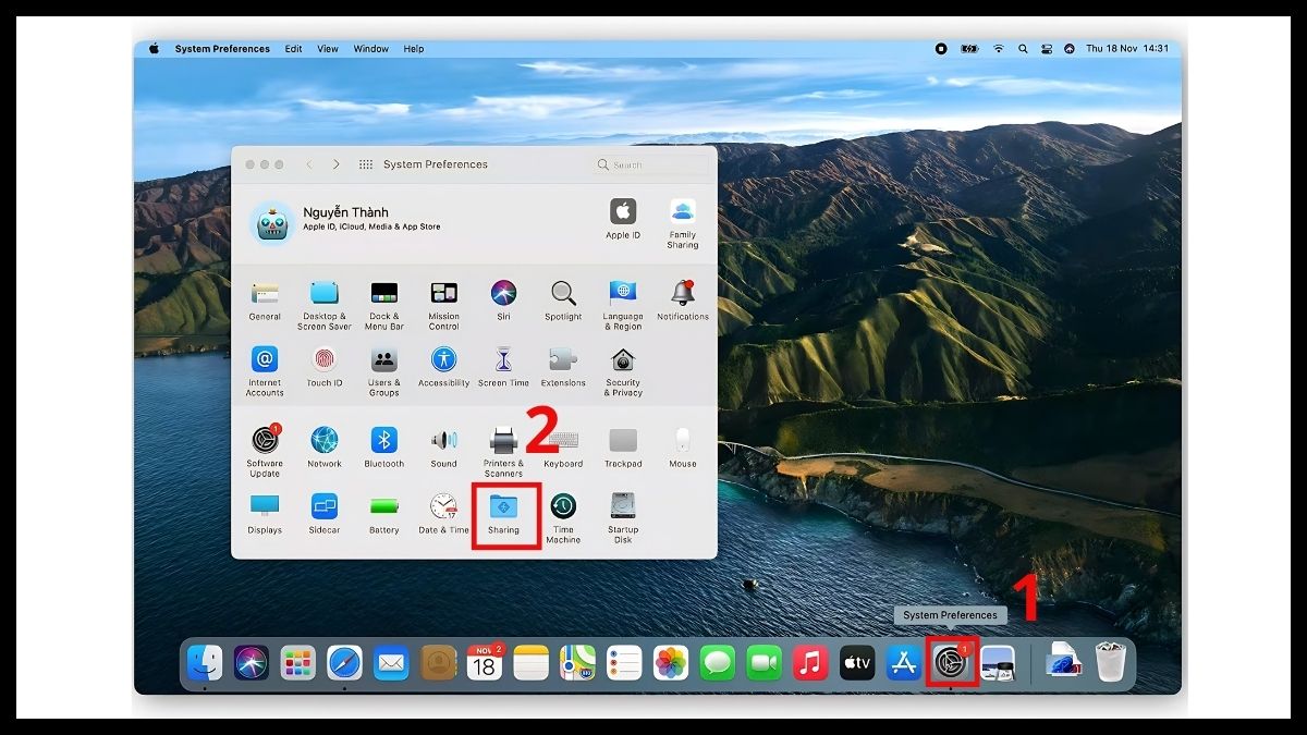 Chia sẻ máy in qua wifi giữa macOS và Windows