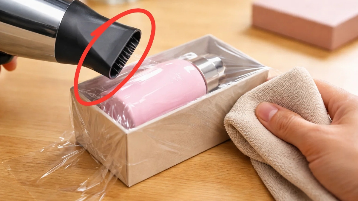 Mẹo khò màng co bằng máy sấy tóc đẹp như dùng máy khò nhiệt