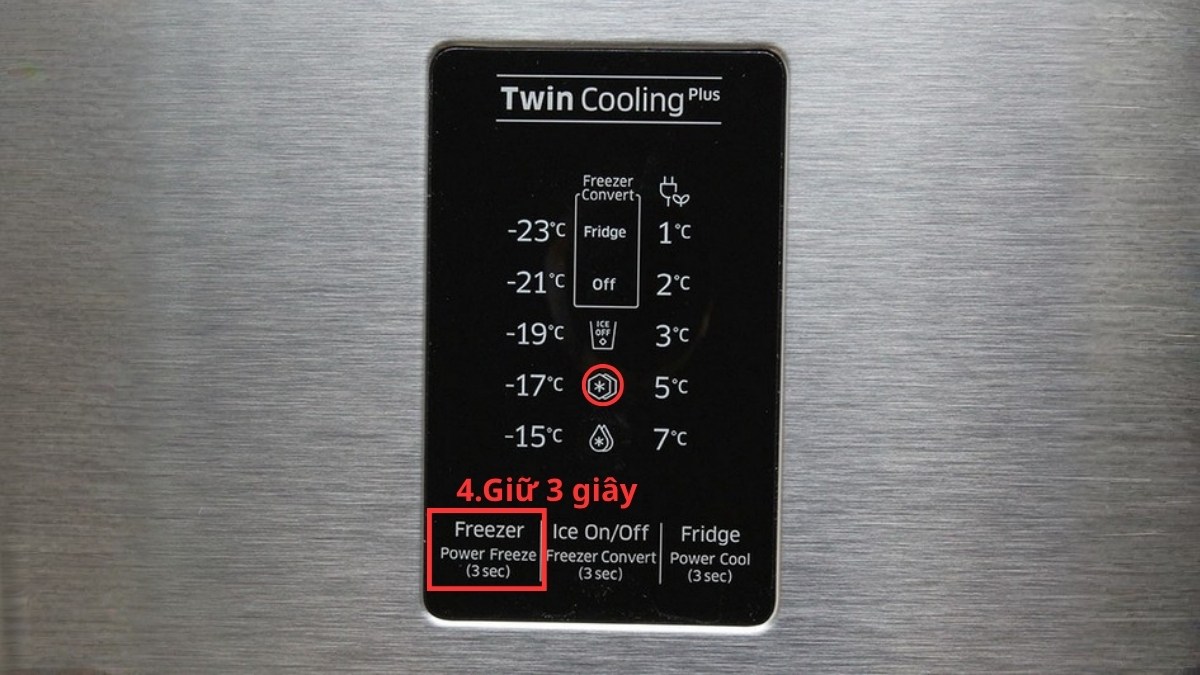 Kích hoạt chế độ làm đá nhanh khi cần gấp