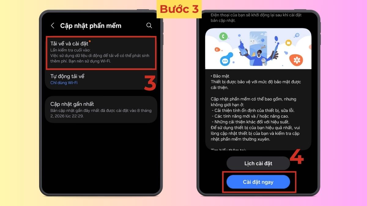 Chọn Cài đặt ngay
