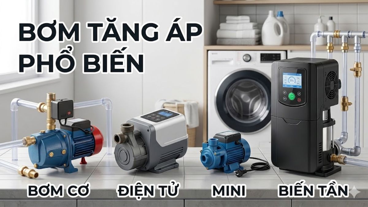 Các loại bơm tăng áp phổ biến trên thị trường hiện nay