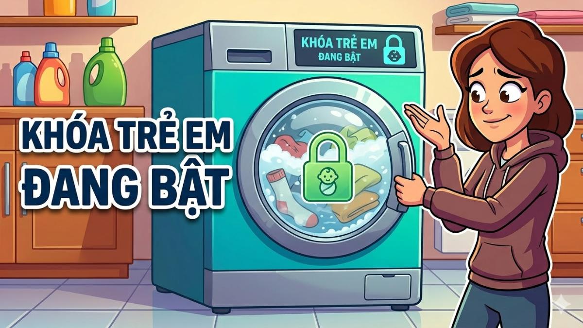 Chế độ khóa trẻ em đang bật