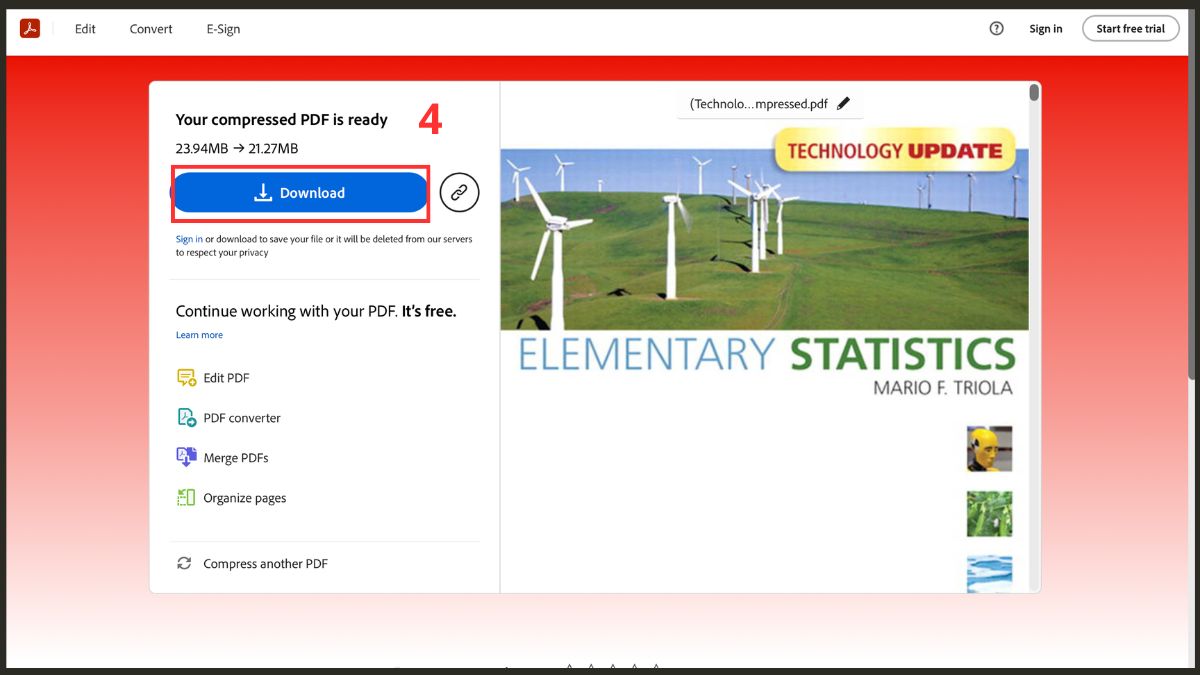 Nhấp vào nút Download