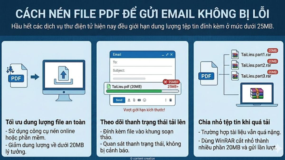 Cách nén file PDF để gửi email không bị lỗi