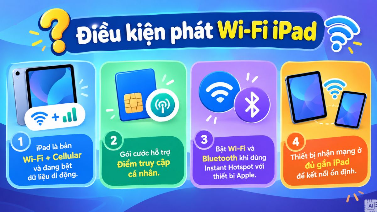 iPad có phát được WiFi không? 