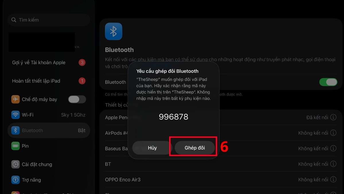 Kết nối qua Bluetooth bước 4