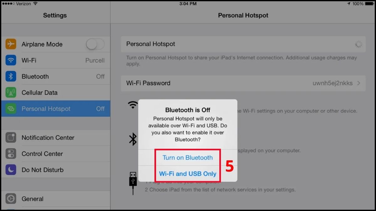  Chọn Bật Bluetooth