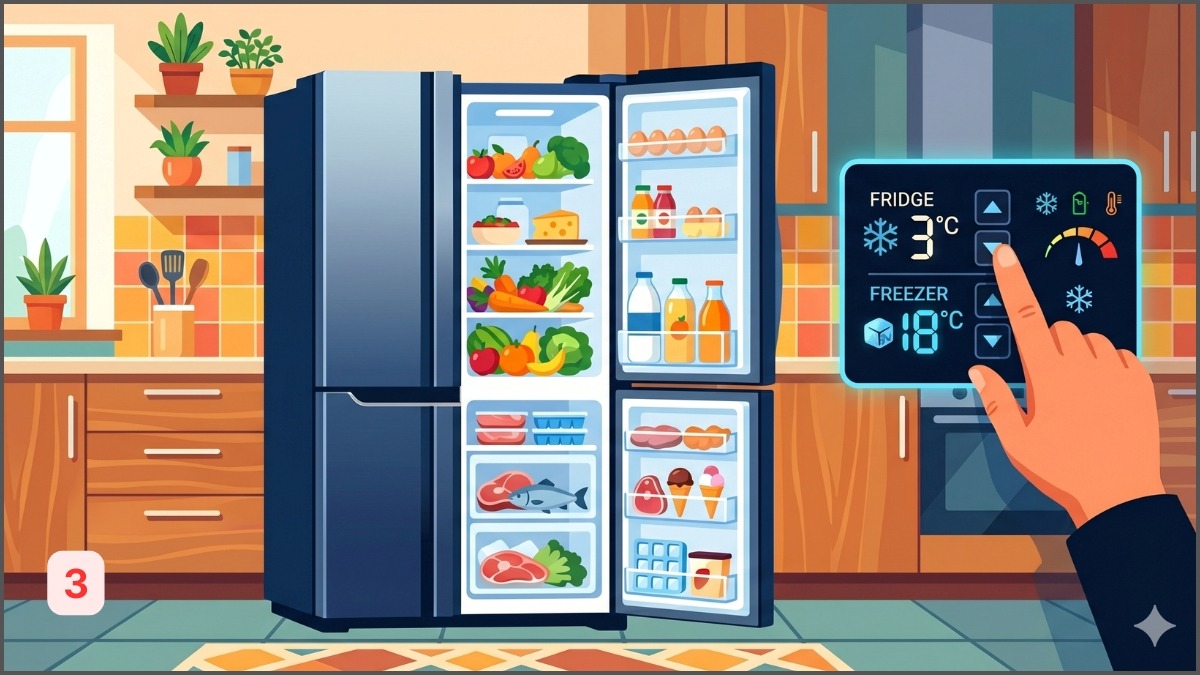  Chỉnh mức nhiệt độ mong muốn