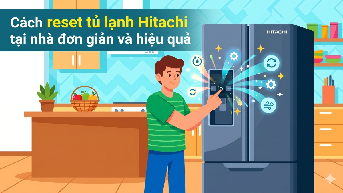 Cách reset tủ lạnh Hitachi tại nhà đơn giản và hiệu quả