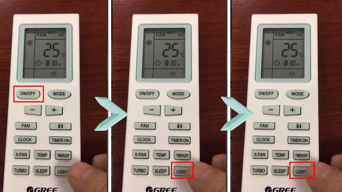 Cách bật/tắt đèn hiển thị trên dàn lạnh