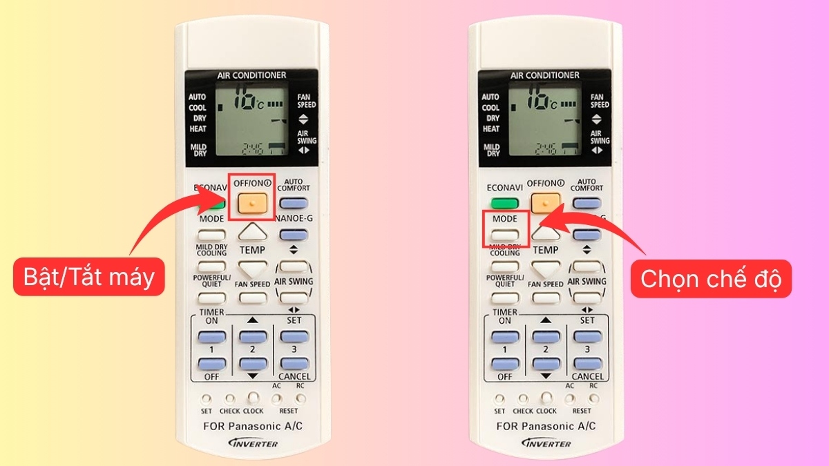 Cách sử dụng điều khiển điều hòa Panasonic