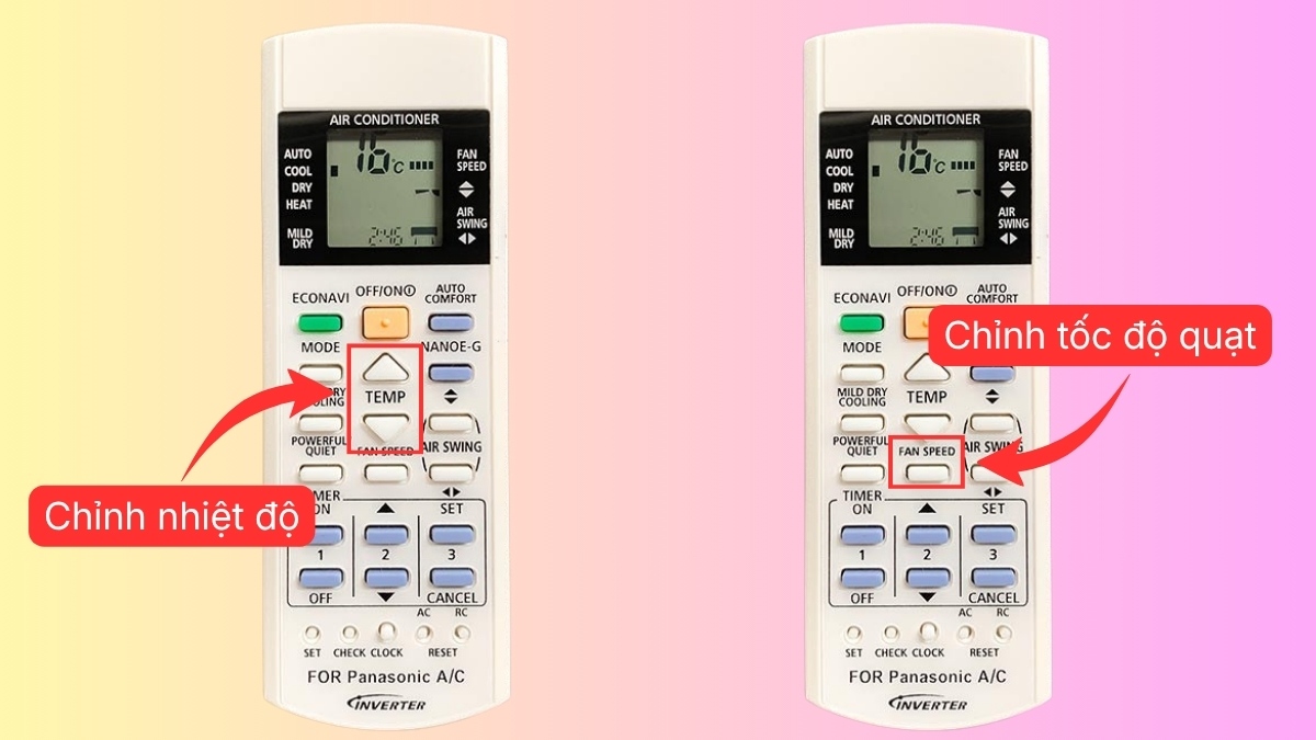 Cách cài đặt nhiệt độ và tốc độ quạt phù hợp