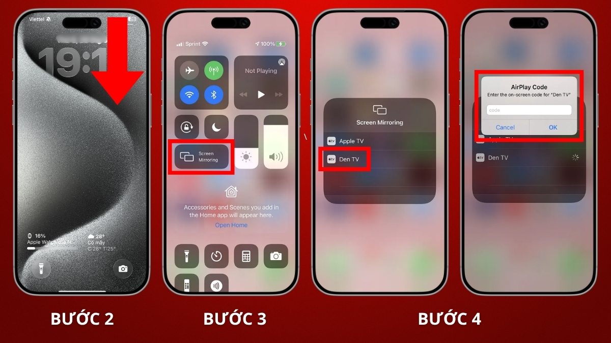 Kéo mở Trung tâm điều khiển trên iPhone