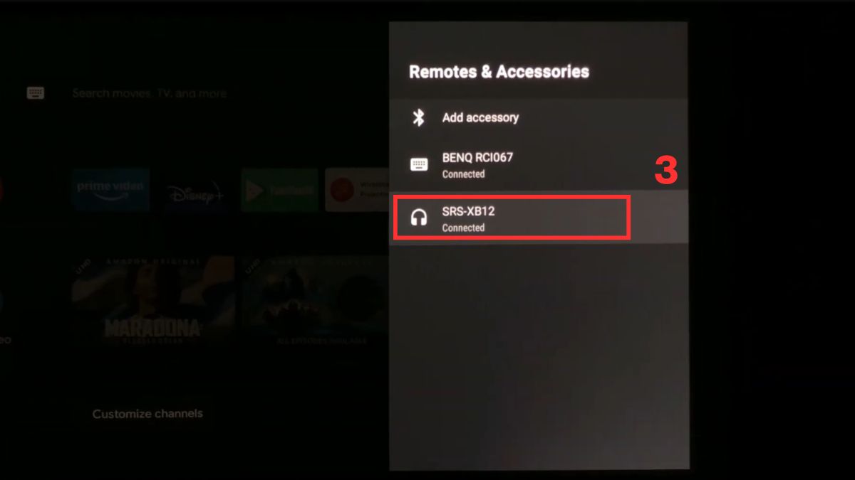 Chọn Thiết bị Bluetooth được kết nối