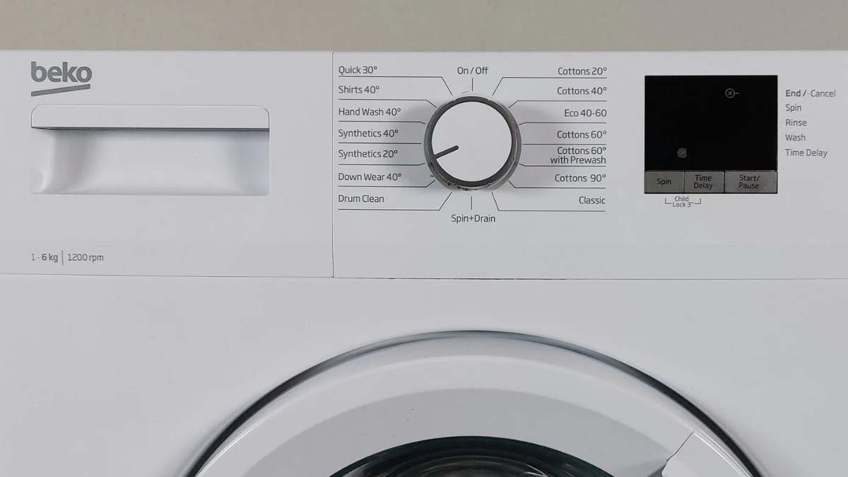 Tổng quan bảng điều khiển máy giặt Beko