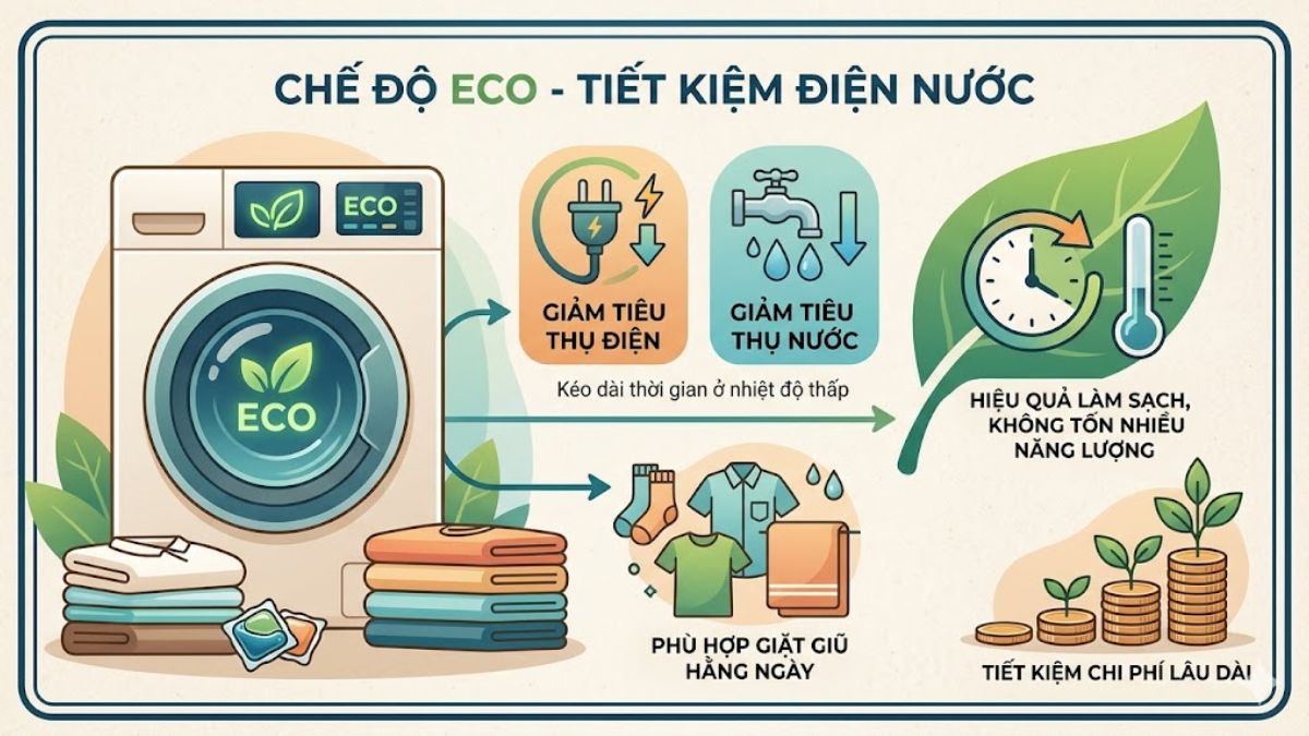 Chế độ Eco - tiết kiệm điện nước