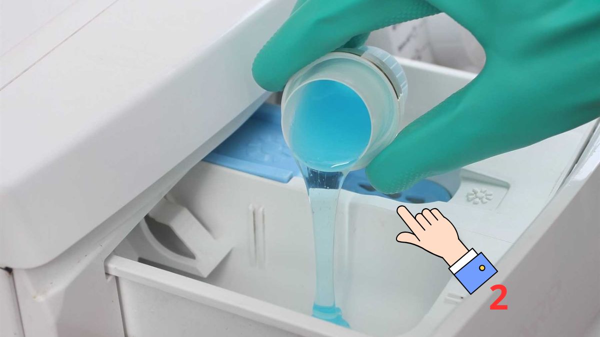 Cho quần áo vào lồng giặt