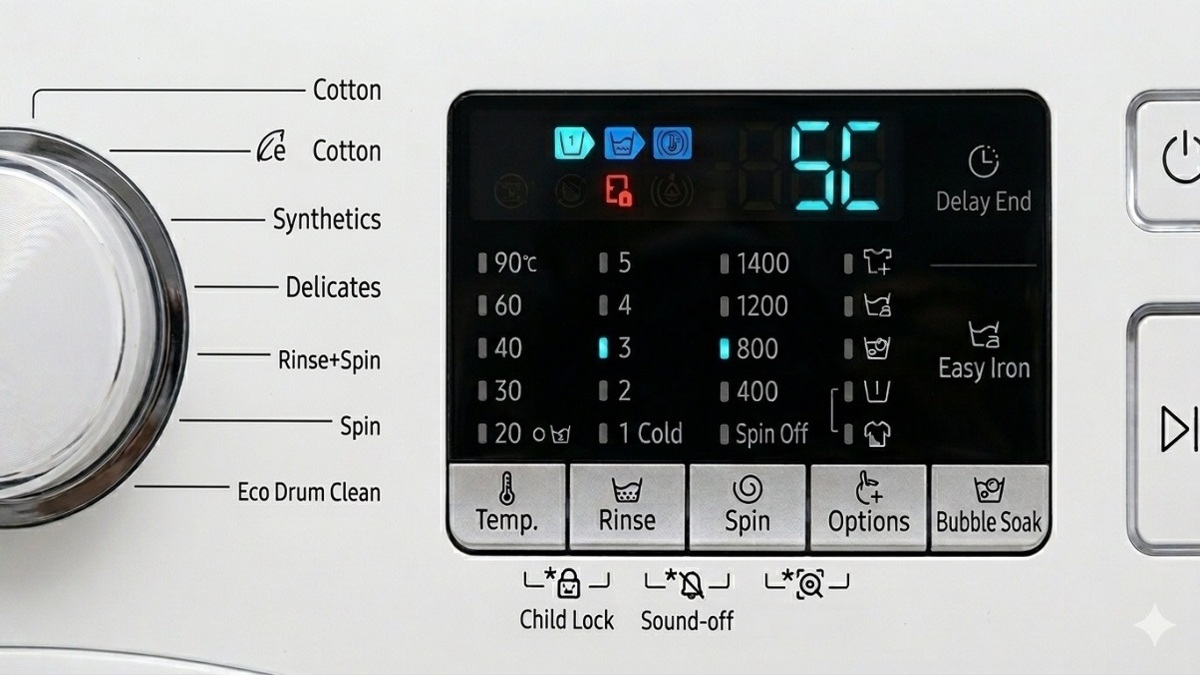 Xử lý sự cố và mã lỗi thường gặp trên máy giặt Samsung