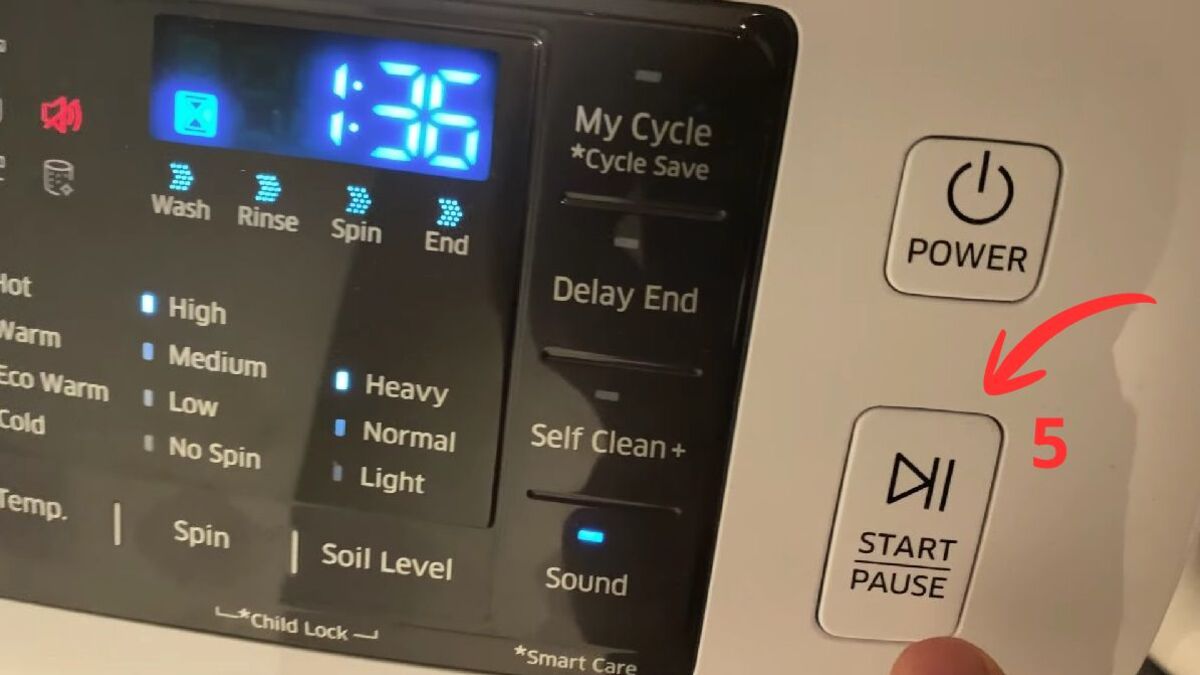 Khởi động và lấy đồ sau khi giặt xong