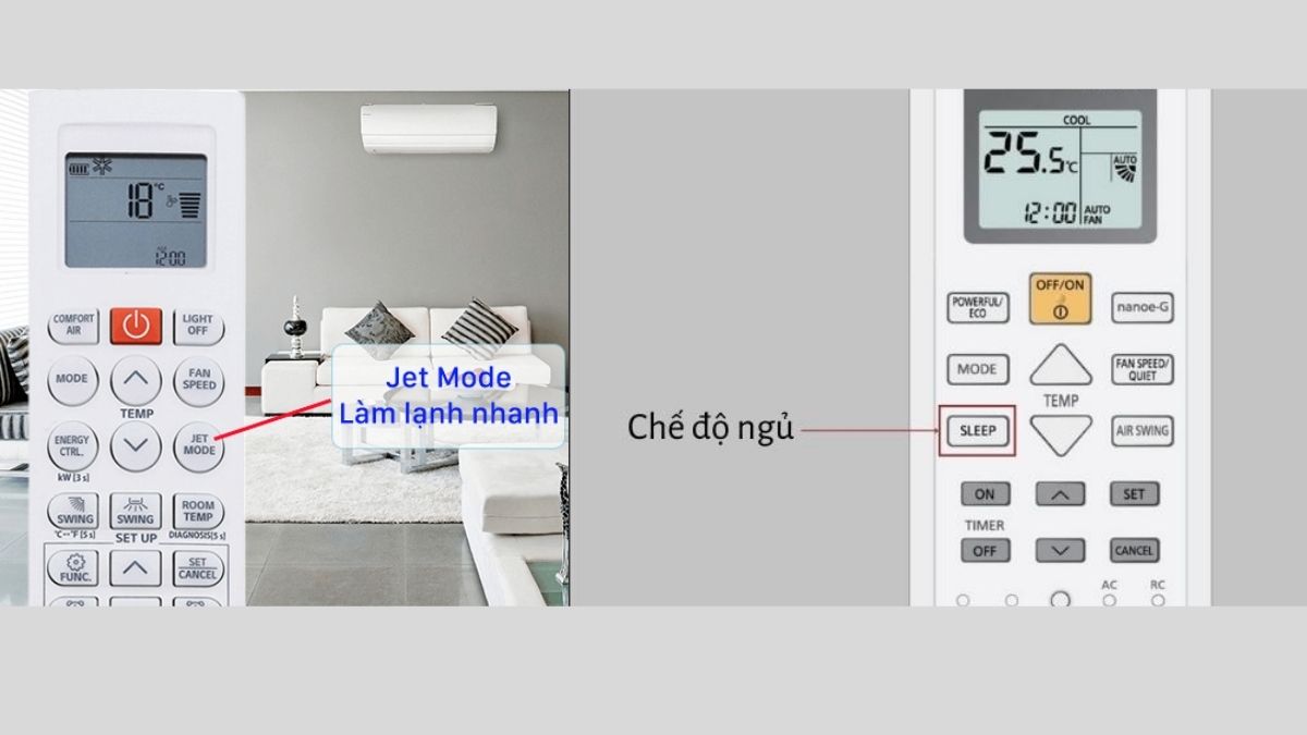 Các chức năng đặc biệt trên remote máy lạnh LG đời cũ