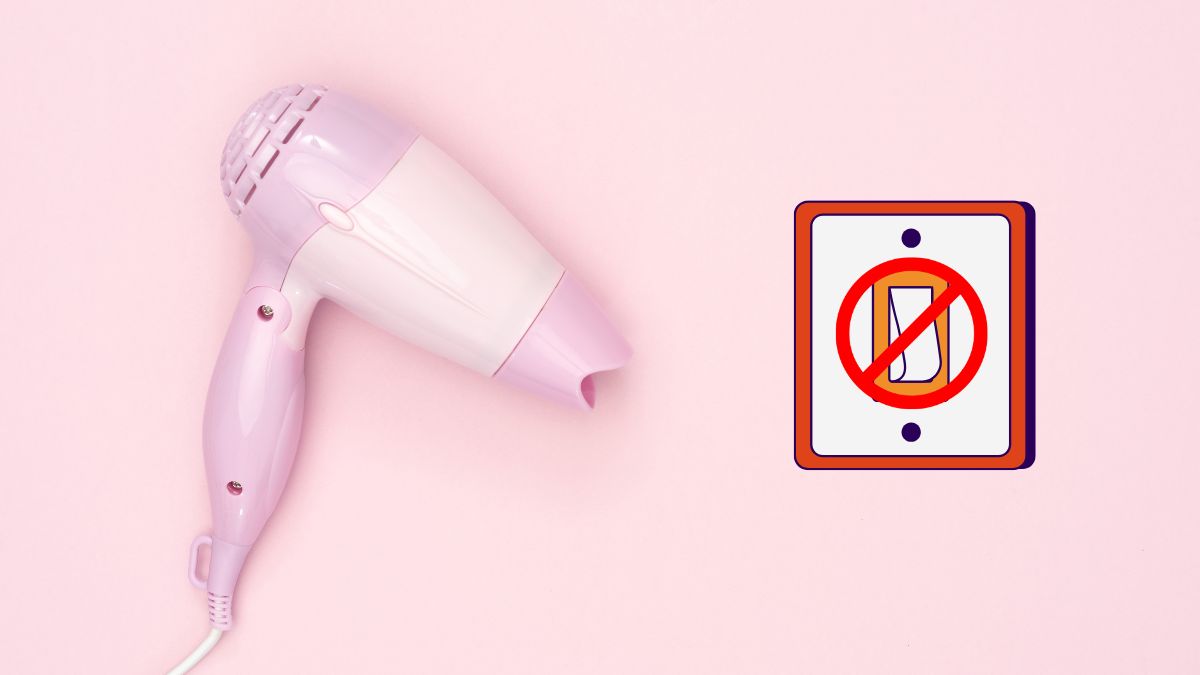 Công tắc hoặc mạch bên trong máy sấy tóc bị chập