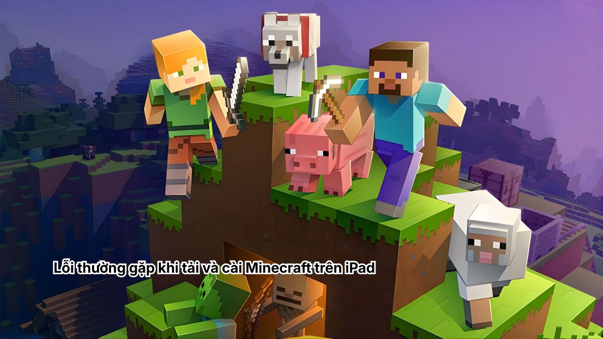 Lỗi thường gặp khi tải và cài Minecraft trên iPad