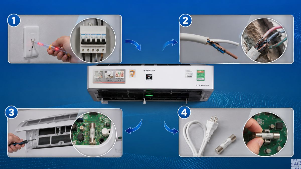 Các lỗi máy lạnh Sharp thường gặp