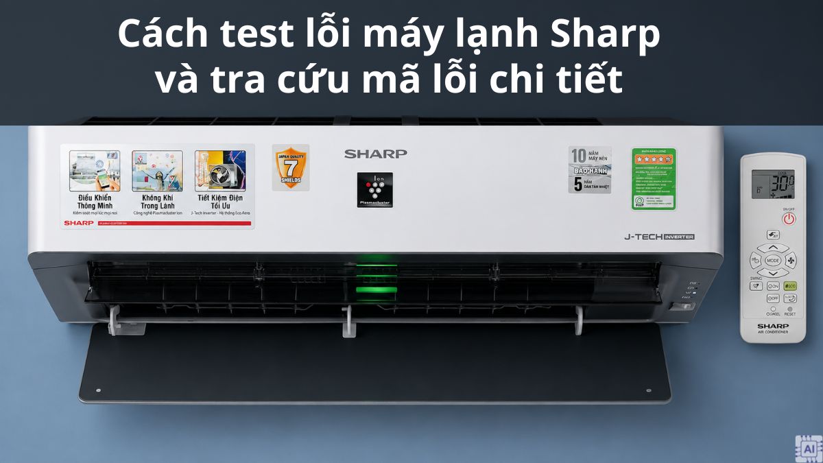 Cách test lỗi máy lạnh Sharp và tra cứu mã lỗi chi tiết