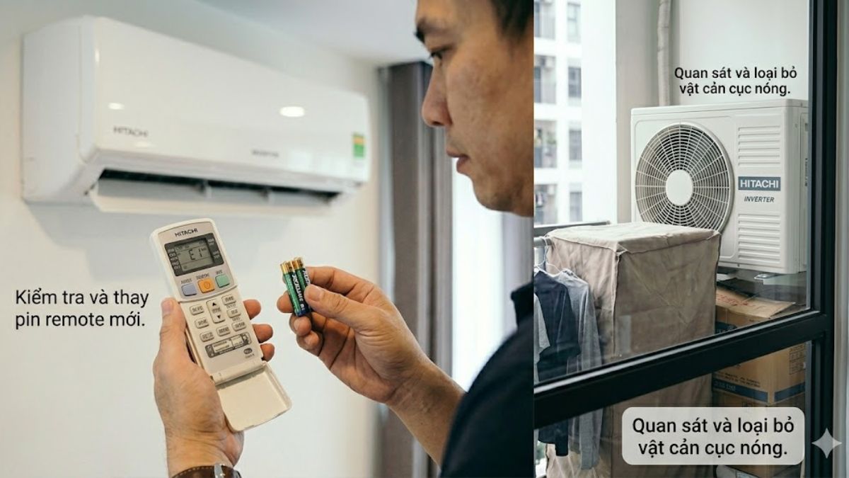 Kiểm tra kỹ dung lượng pin của remote và quan sát vật cản
