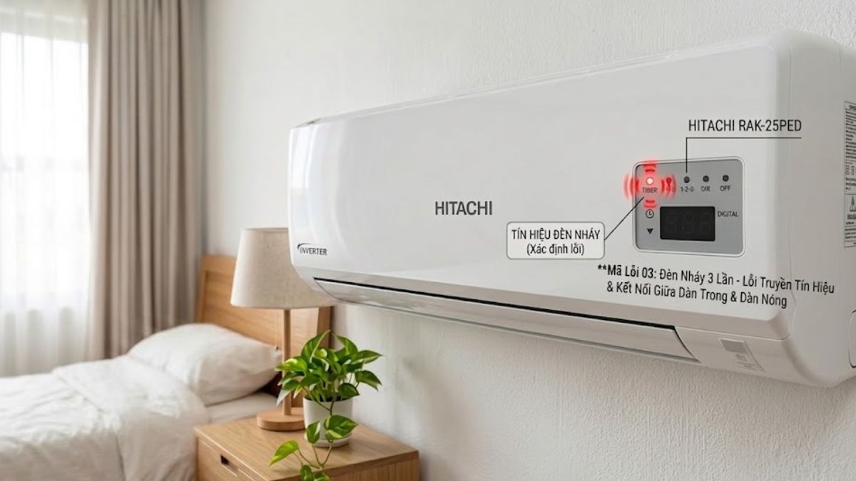 Mã lỗi máy lạnh Hitachi Inverter từ 01 đến 19