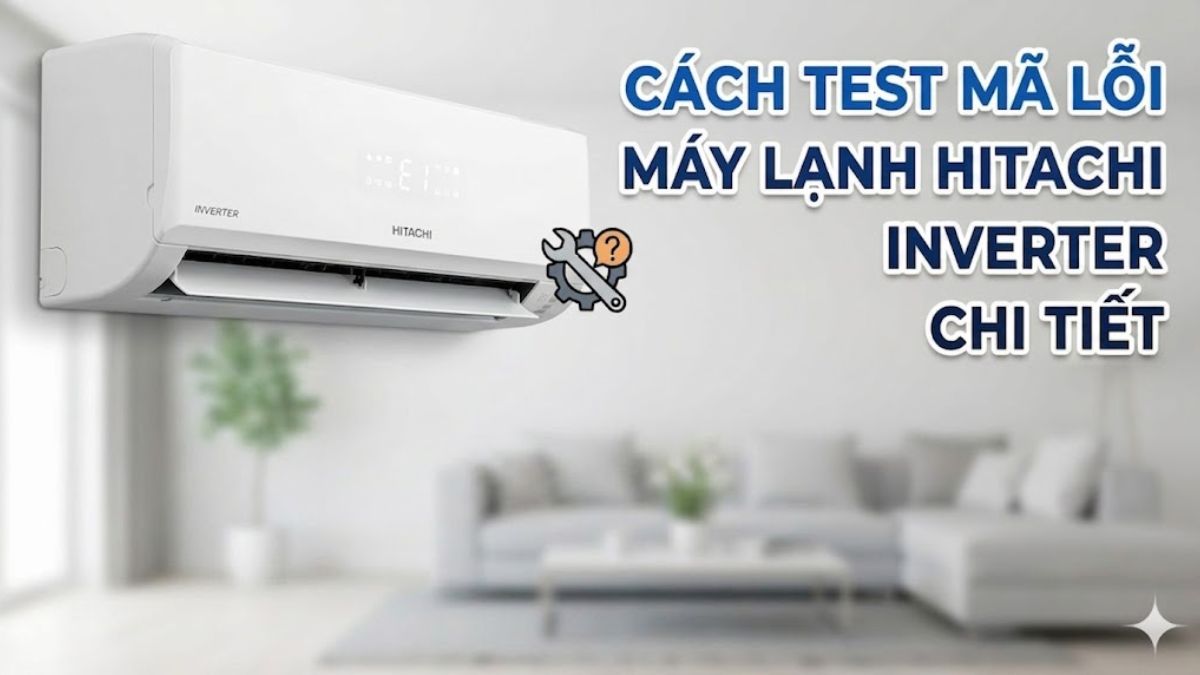 Cách test mã lỗi máy lạnh Hitachi inverter chi tiết