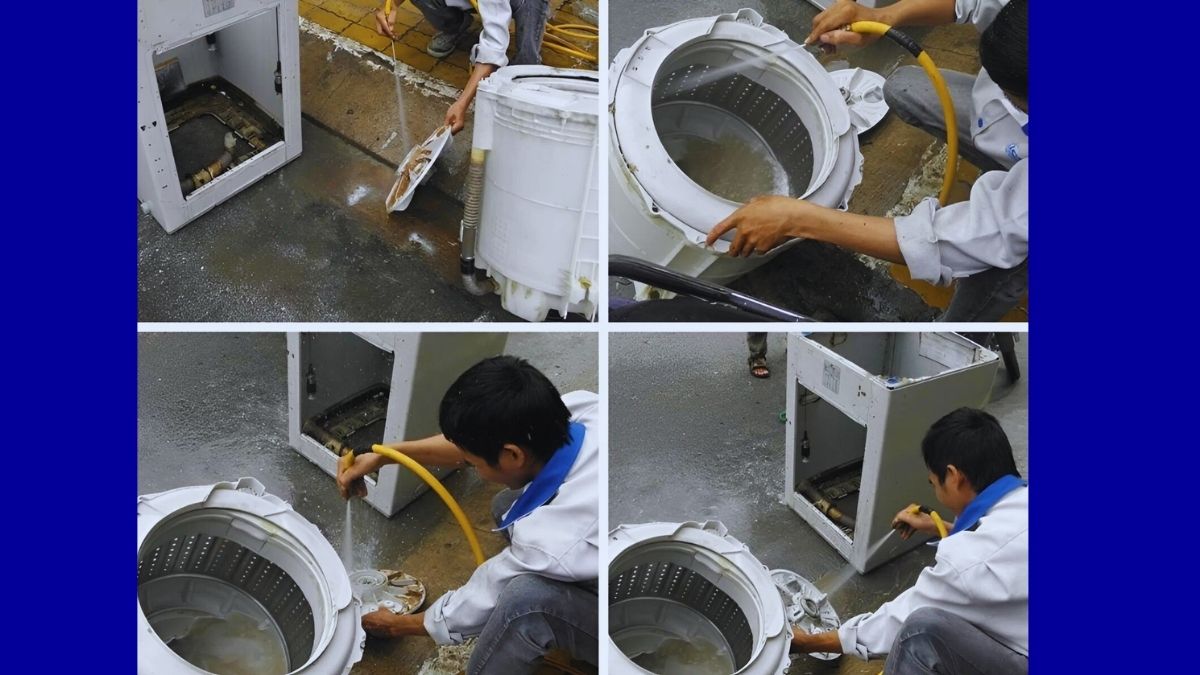 Vệ sinh các bộ phận đã tháo