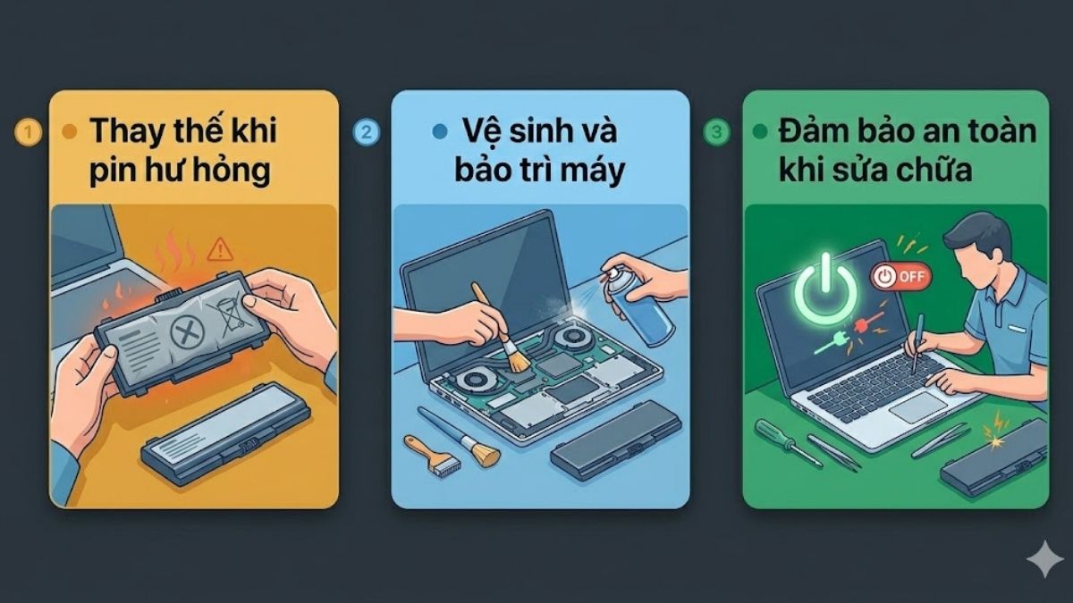 Vì sao phải tháo pin laptop Asus?