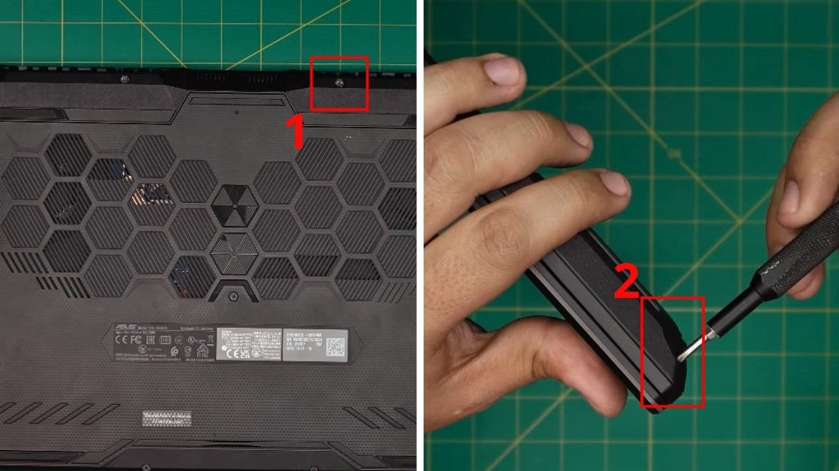 Cách tháo pin laptop Asus TUF Gaming F15