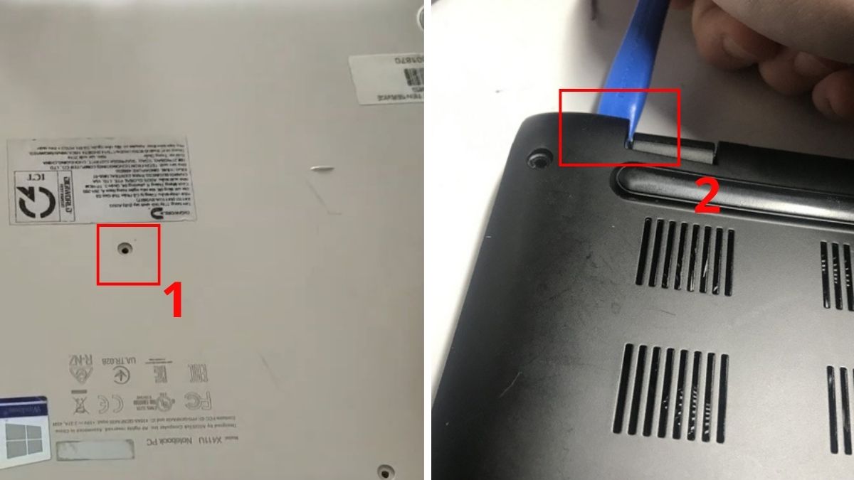 Cách tháo pin laptop Asus X441U