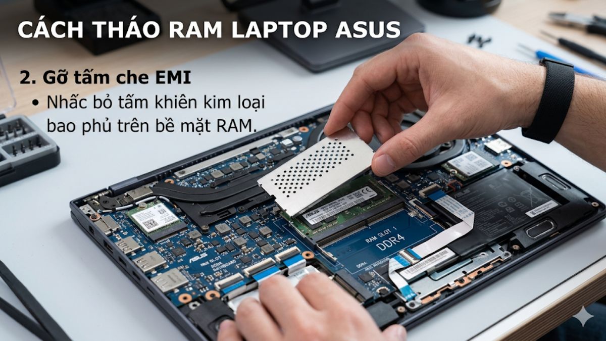 Gỡ tấm che EMI trên Asus