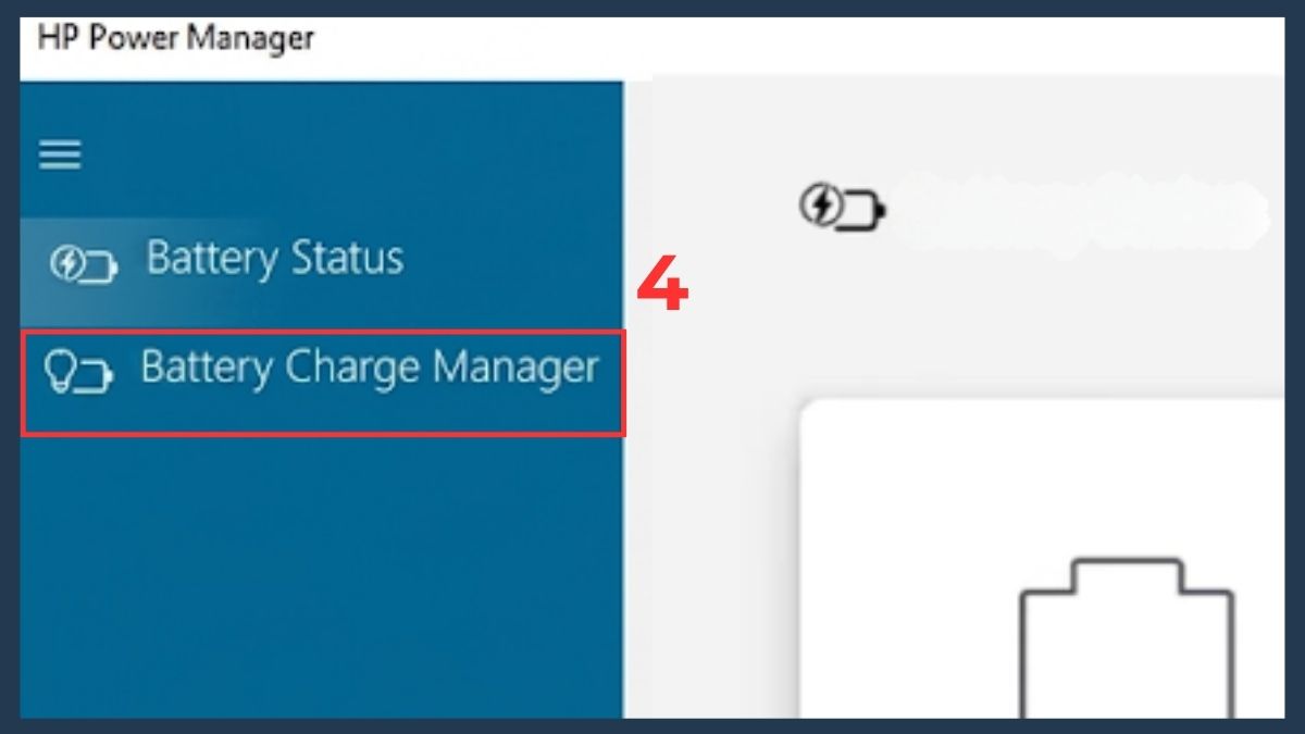 Bật chế độ Battery Charge Manager