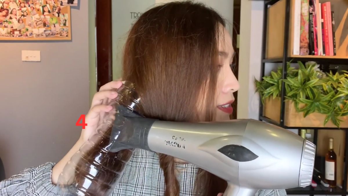 Sấy các lọn tóc còn lại