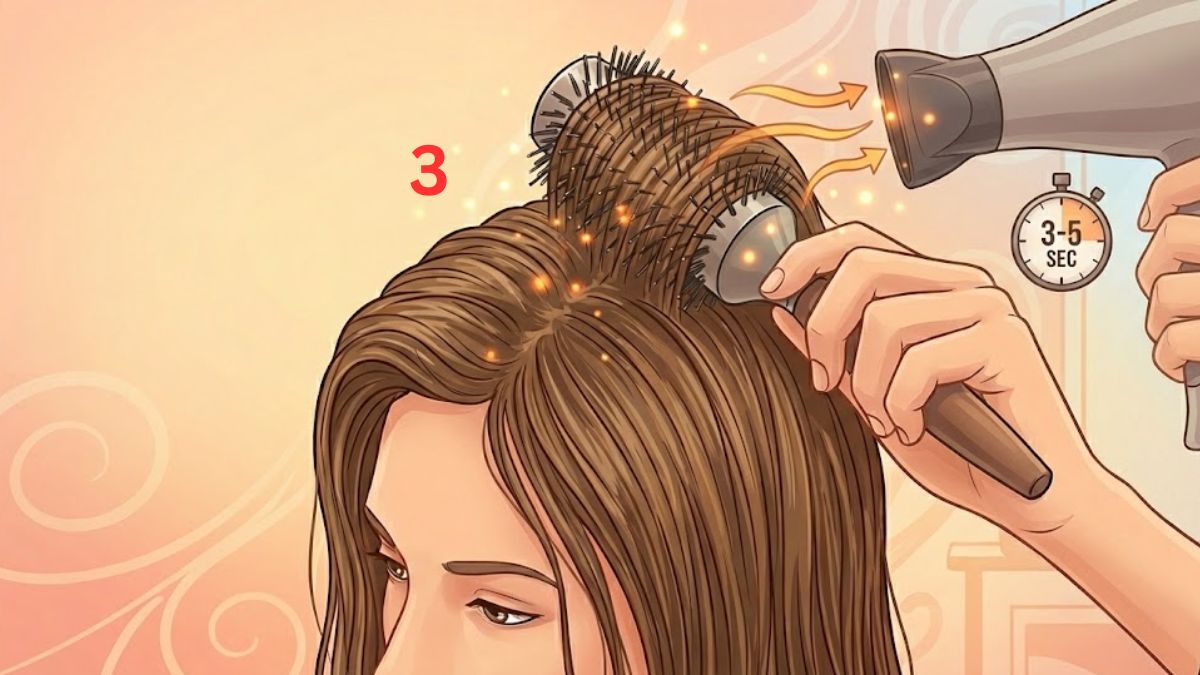 Giữ 3-5 giây mỗi phần với nhiệt độ vừa