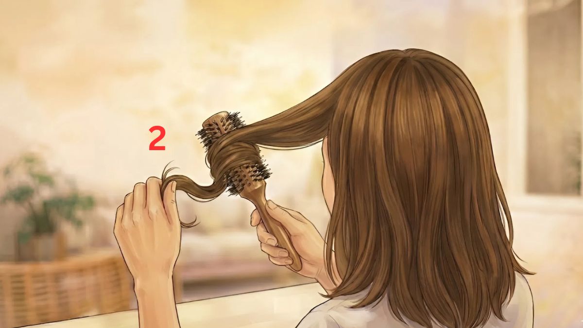 Cuốn tóc và kéo theo hướng mong muốn