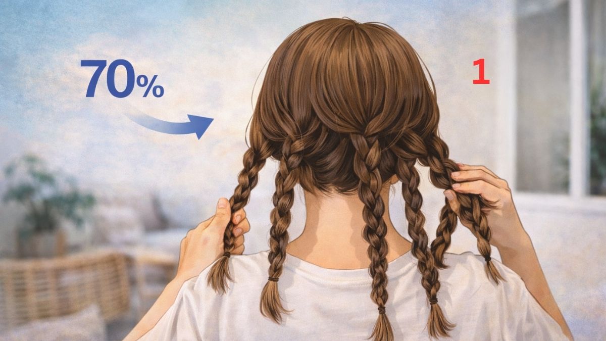 Cách uốn tóc bằng máy sấy kiểu gợn sóng