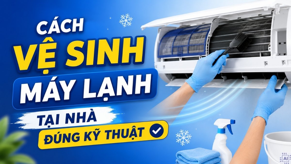 Cách vệ sinh máy lạnh tại nhà đúng kỹ thuật