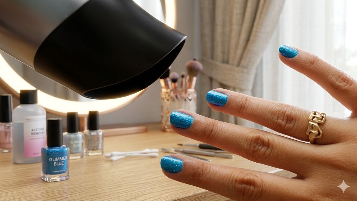 Làm khô sơn móng tay nhanh chóng