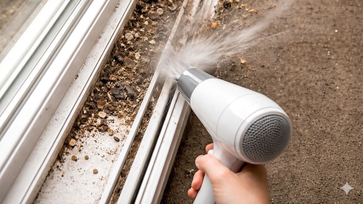 Thổi bụi ở các khe, góc nhỏ khó vệ sinh