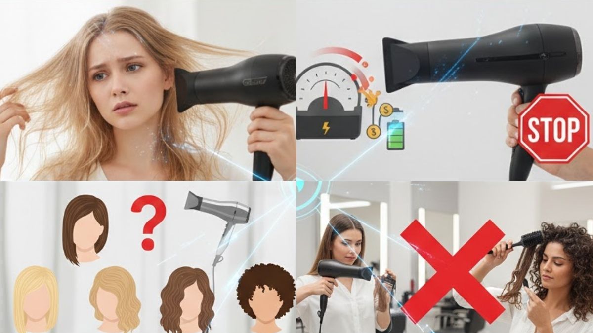 Sai lầm thường gặp khi chọn công suất máy sấy tóc