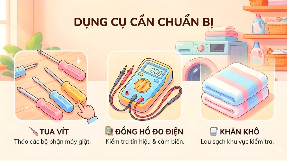 Cách kiểm tra cảm biến mực nước máy giặt