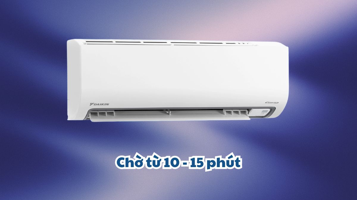 chờ từ 10 - 15 phút để xả hết tụ điện trong mạch
